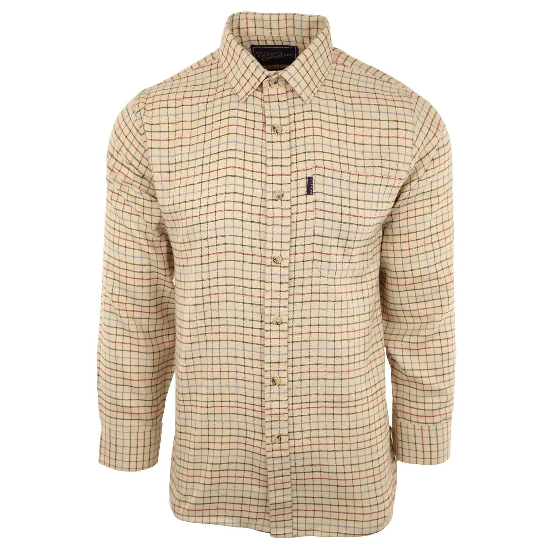 Hazy Blue Mens Long Sleeve Country Check Shirt - Fleece Lined - Image 6