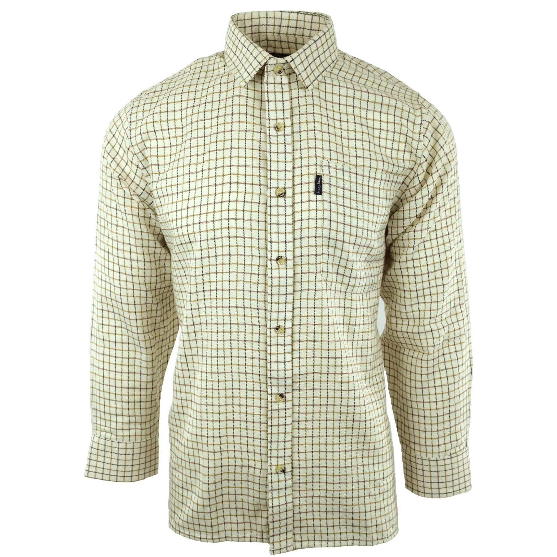 Hazy Blue Mens Long Sleeve Country Check Shirt - Fleece Lined - Image 7