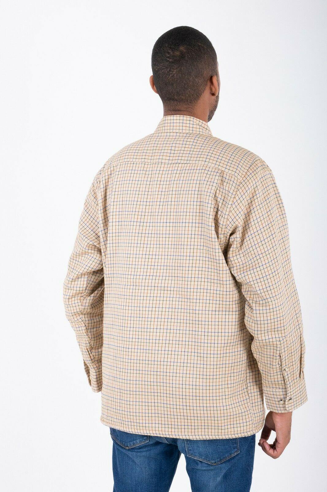 Hazy Blue Mens Long Sleeve Country Check Shirt - Fleece Lined - Image 9