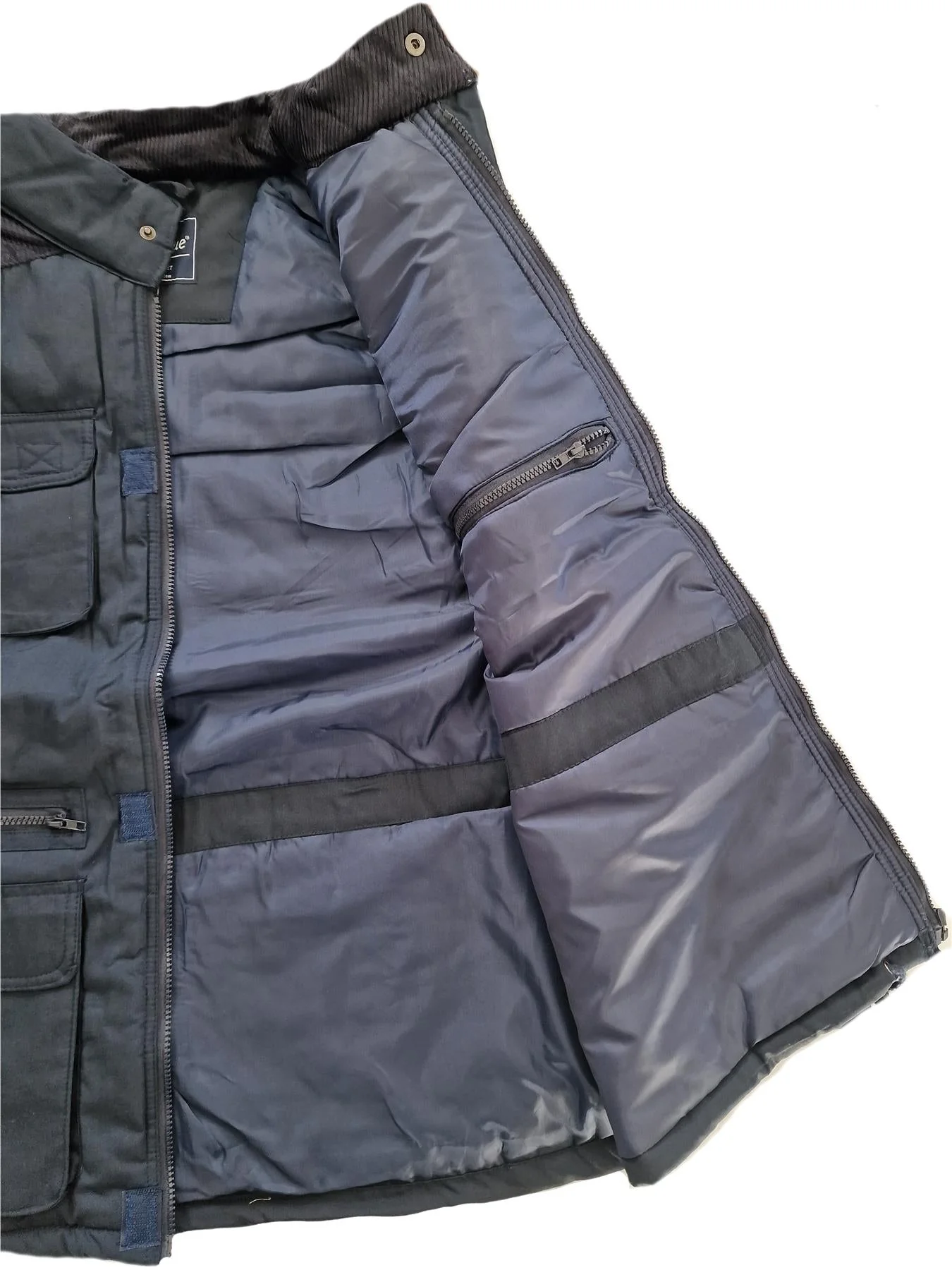 Hazy Blue Mens multi pocket Body Warmer Stalker heavy duty padded gilet - Image 6