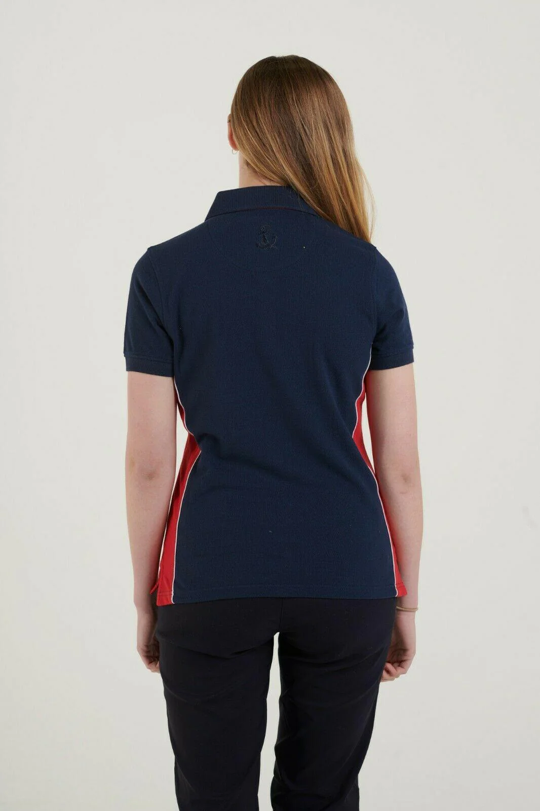 Hazy Blue Womens Short Sleeve Polo Shirt - Mia II - Image 3
