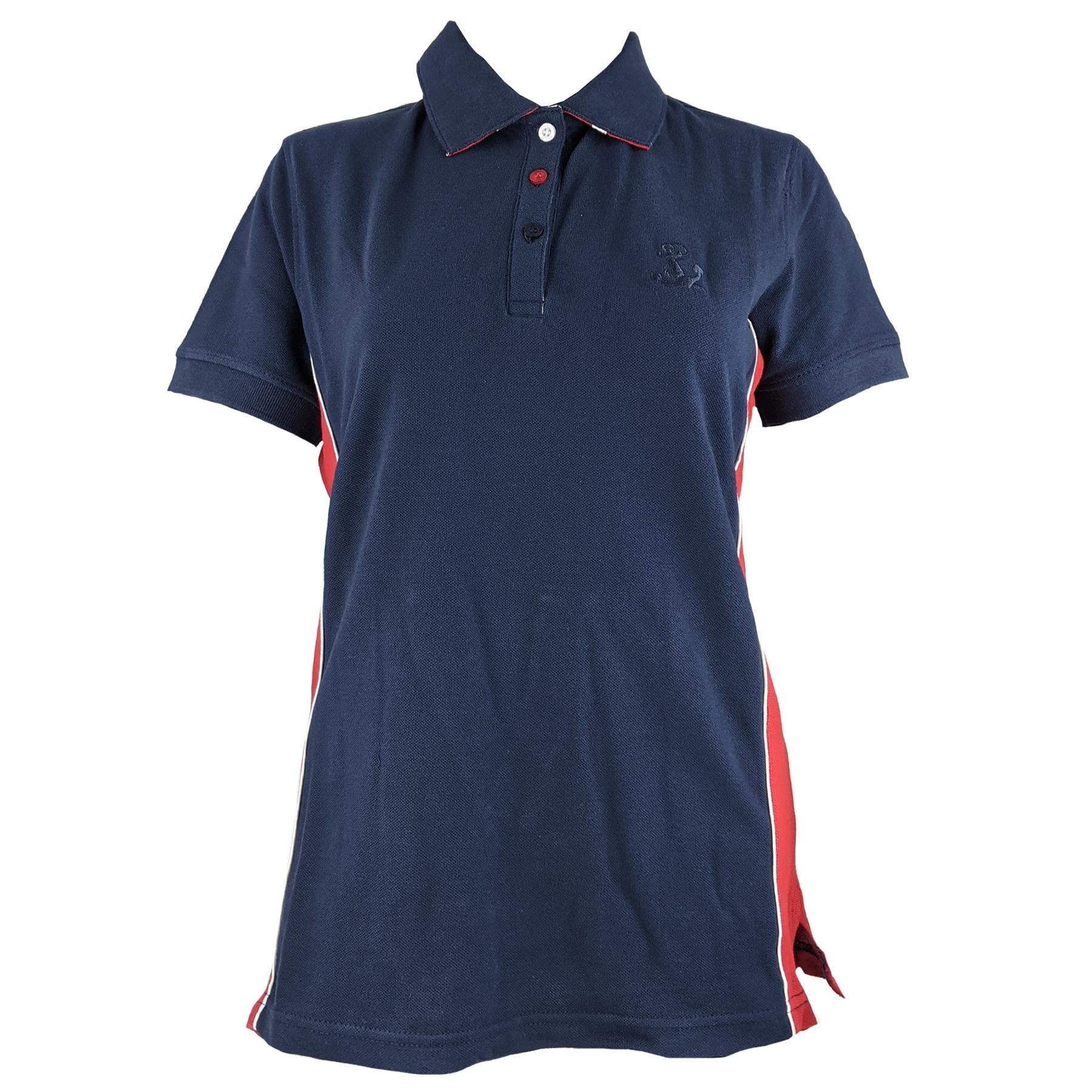 Hazy Blue Womens Short Sleeve Polo Shirt - Mia II - Image 4