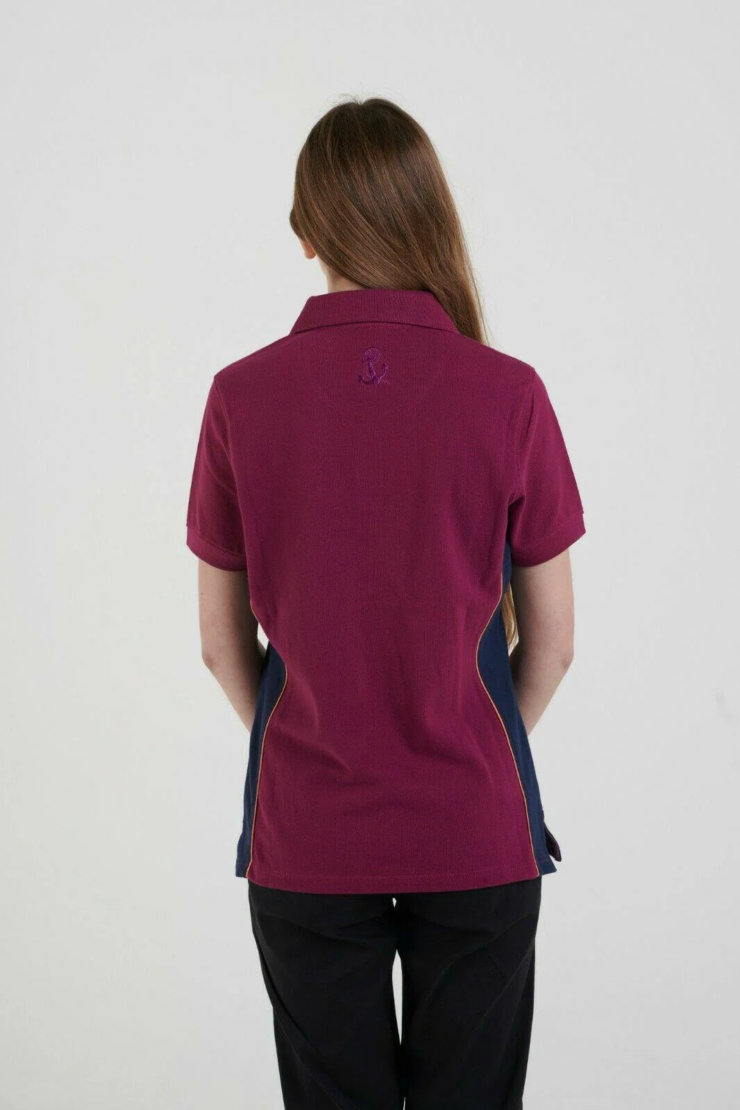 Hazy Blue Womens Short Sleeve Polo Shirt - Mia II - Image 7