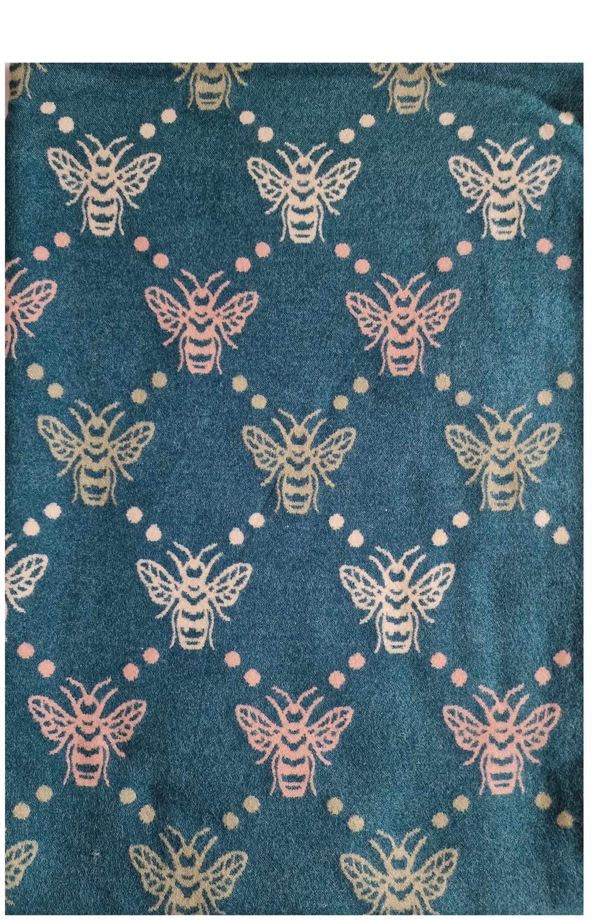 Hazy Blue Pashmina feel Luxury Ladies Womens Scarf - Bee - Image 4