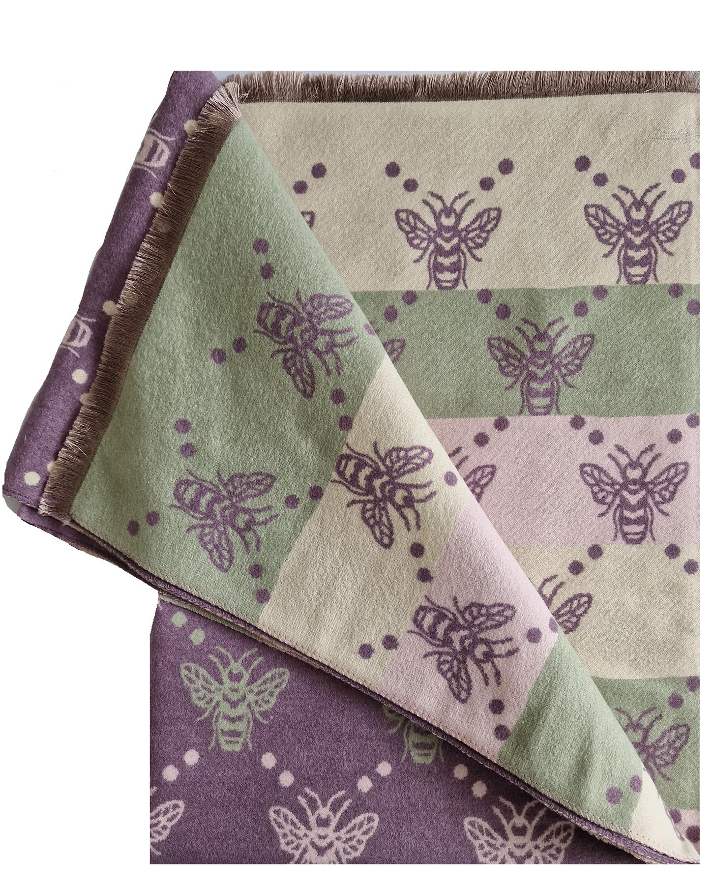 Hazy Blue Pashmina feel Luxury Ladies Womens Scarf - Bee - Image 8