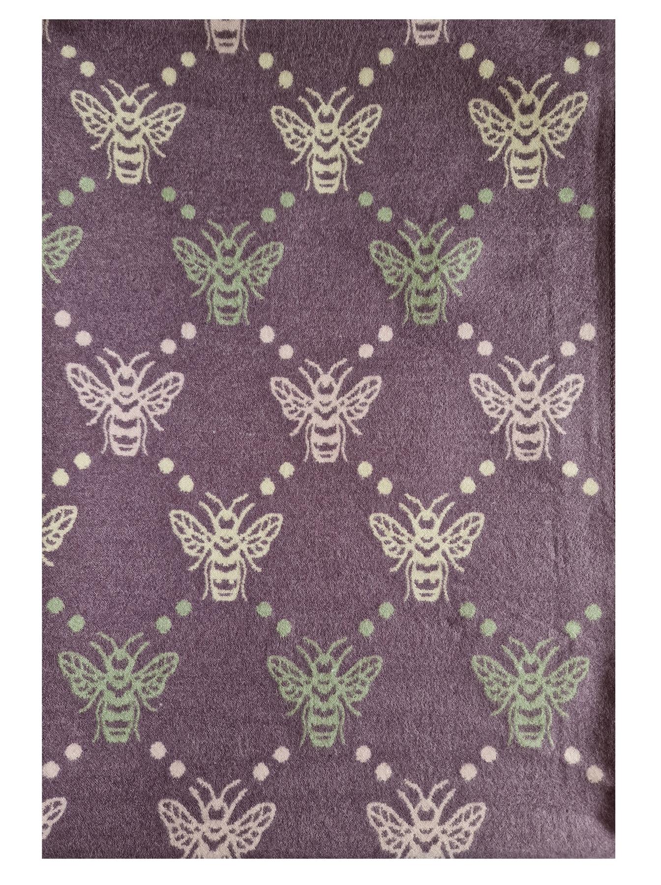Hazy Blue Pashmina feel Luxury Ladies Womens Scarf - Bee - Image 9
