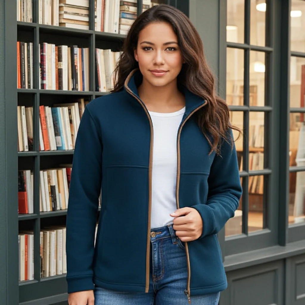 Hazy Blue Phoebe Womens Full Zip Fleece - Image 7