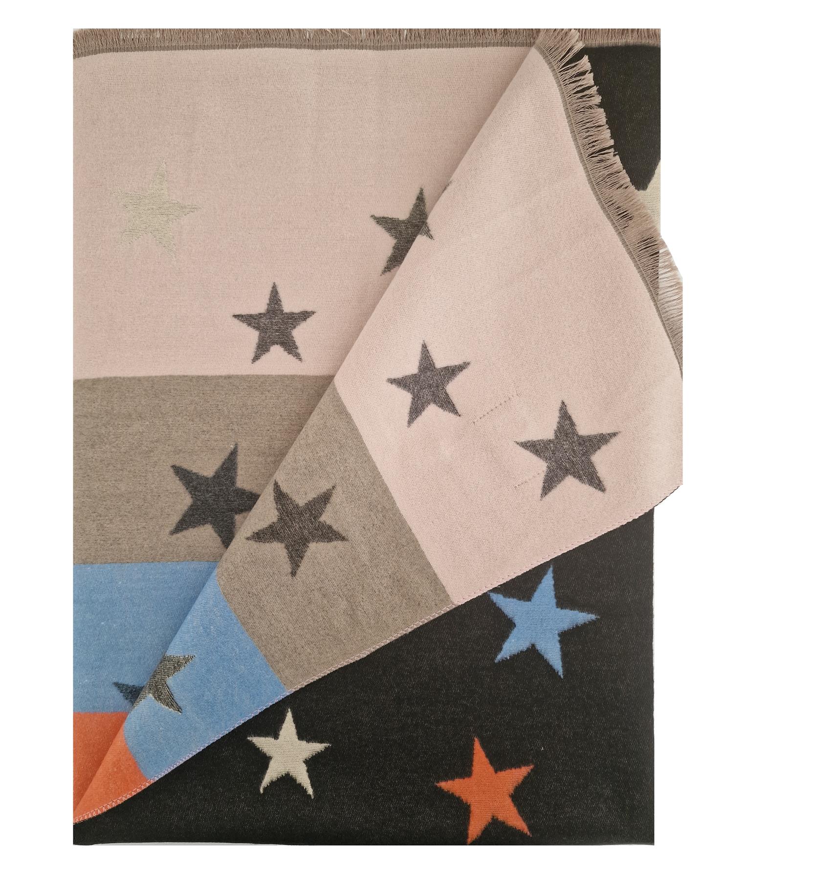 Hazy Blue Womens Pashmina Feel Scarf - Star - Image 3