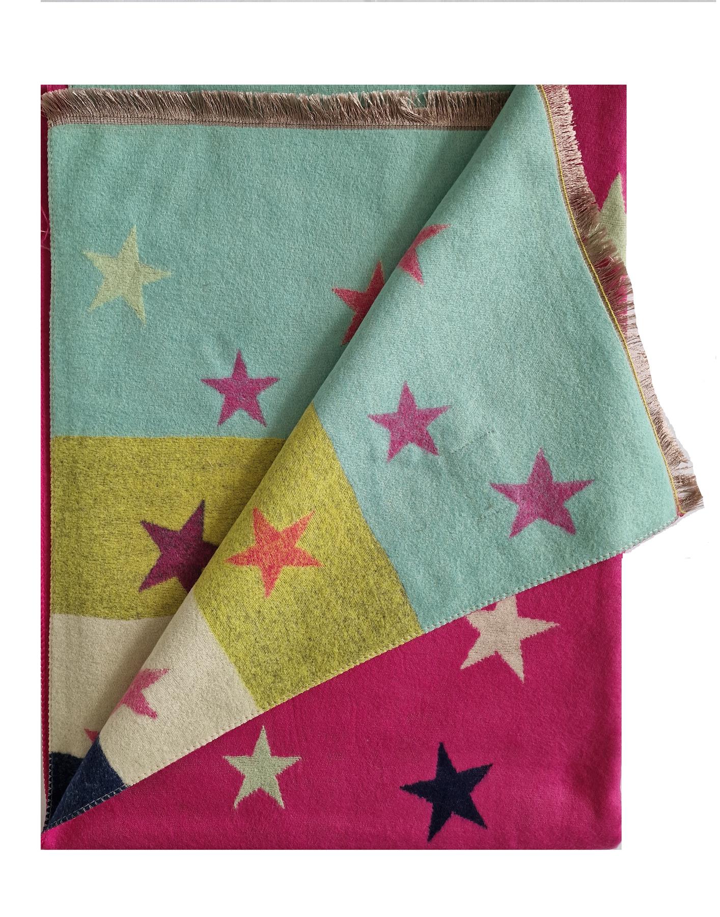 Hazy Blue Womens Pashmina Feel Scarf - Star - Image 8