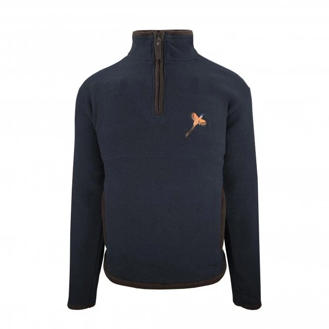 Hazy Blue Swann Mens Half Zip Fleece Pullover - Image 2