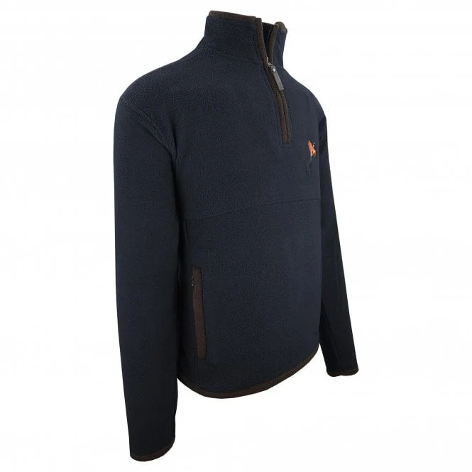 Hazy Blue Swann Mens Half Zip Fleece Pullover - Image 3