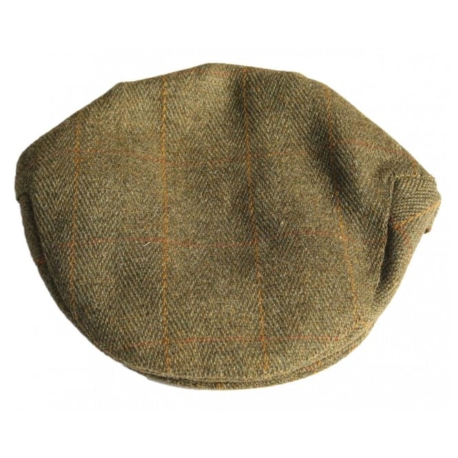 Hazy Blue Traditional Derby Tweed Flat Cap - Image 2