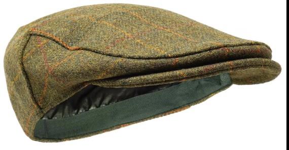 Hazy Blue Traditional Derby Tweed Flat Cap - Image 4