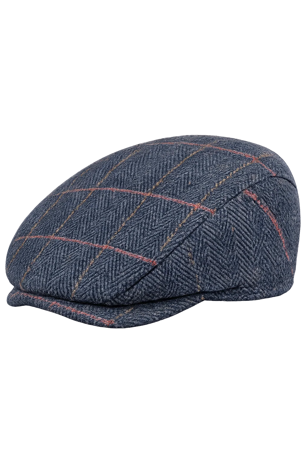 Hazy Blue Traditional Derby Tweed Flat Cap - Image 5