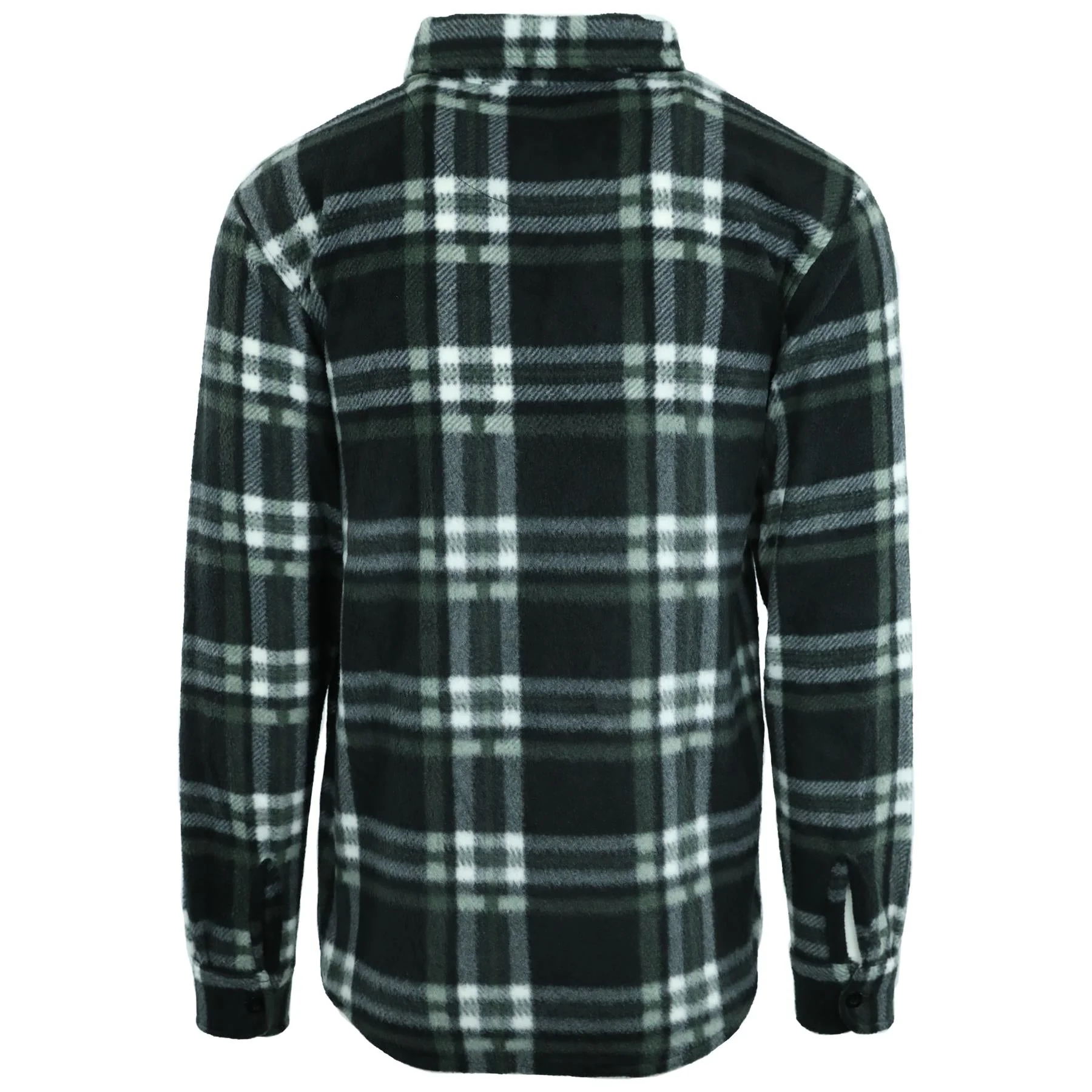 Hazy Blue Trent Men’s Checked Fleece shirt - Image 3