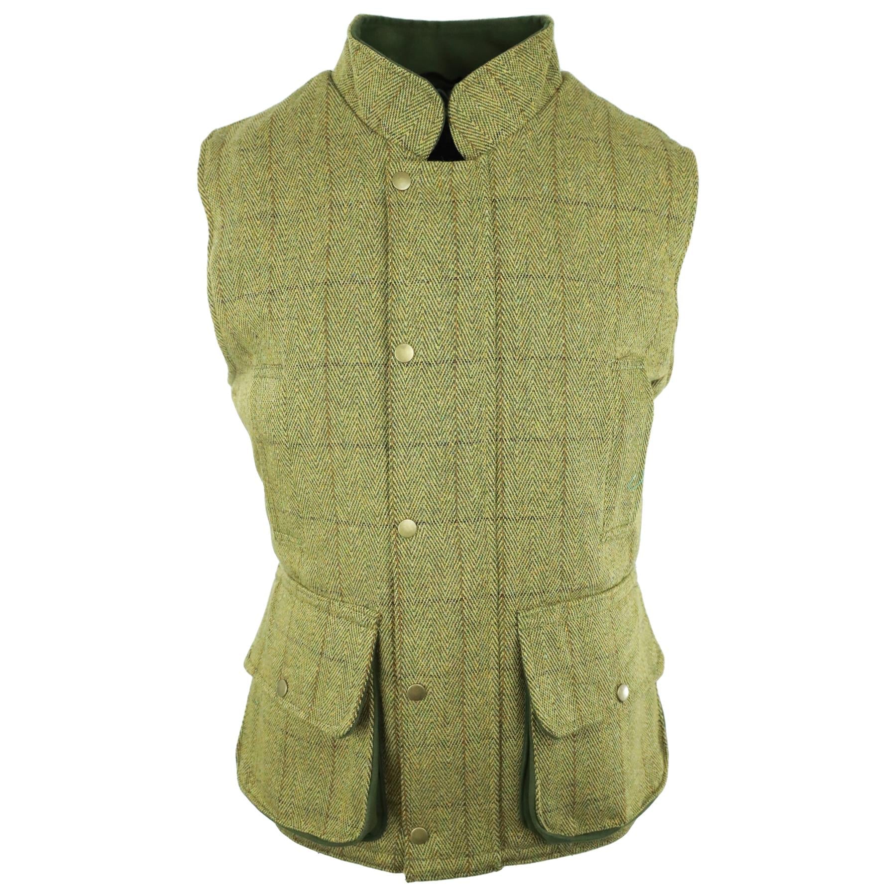 Hazy Blue Tweed Mens Bodywarmer Waistcoat - Image 3