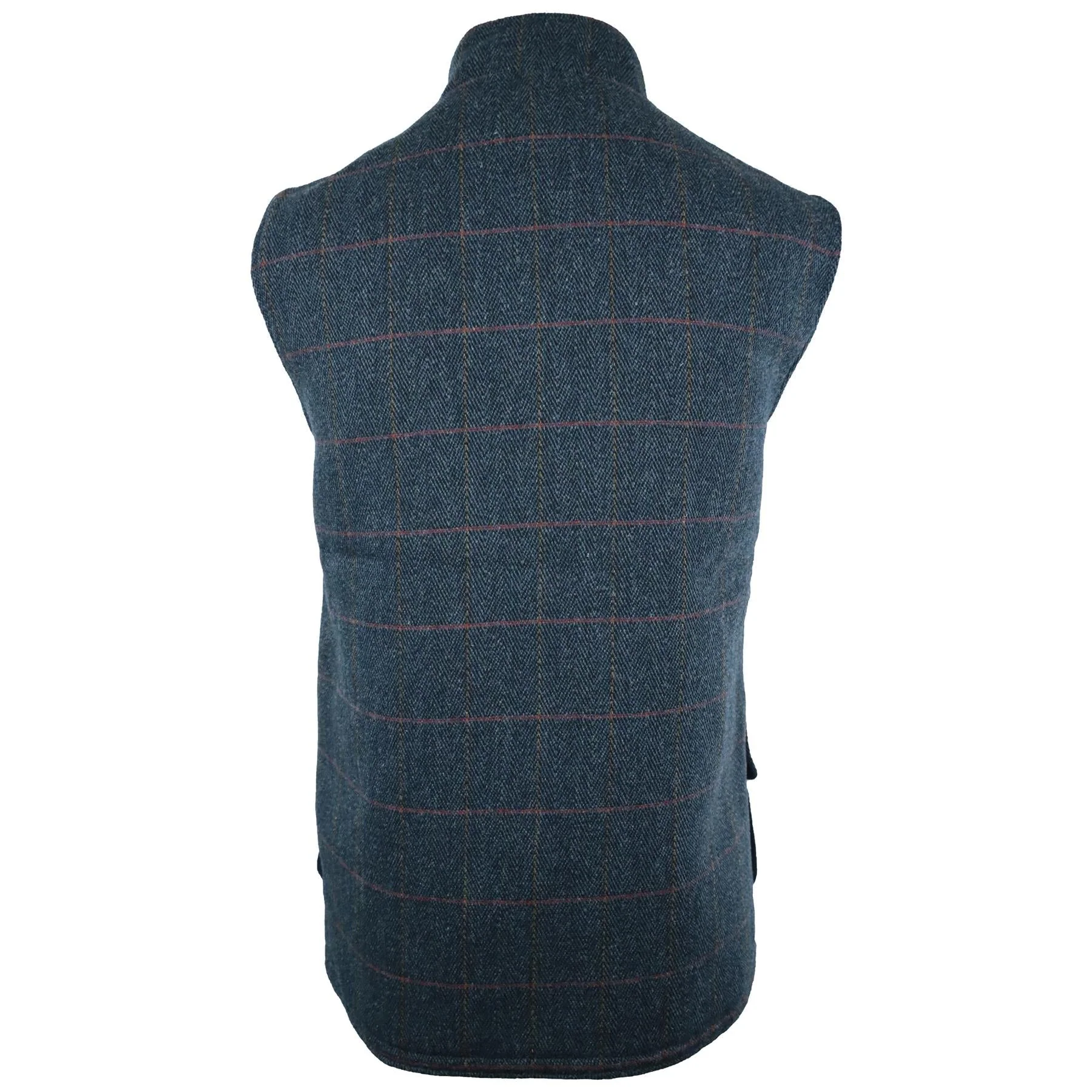 Hazy Blue Tweed Mens Bodywarmer Waistcoat - Image 4