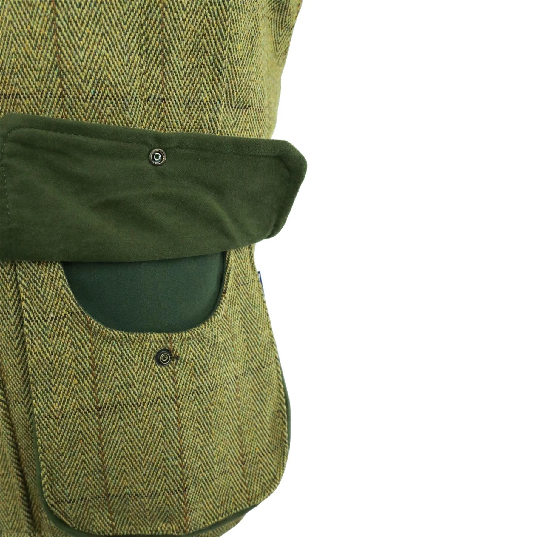 Hazy Blue Tweed Mens Bodywarmer Waistcoat - Image 9