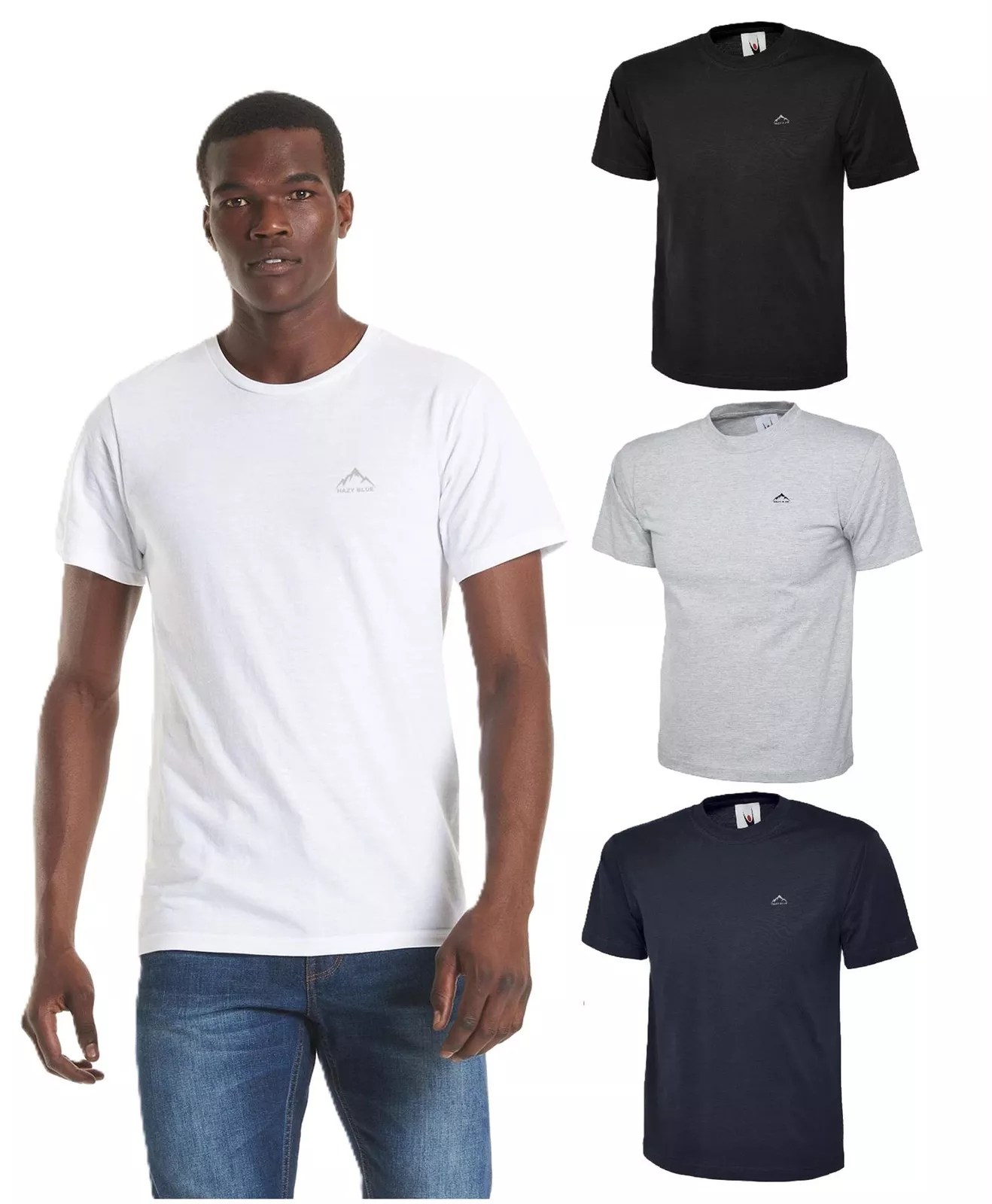 Hazy Blue Unisex Casual T-Shirts