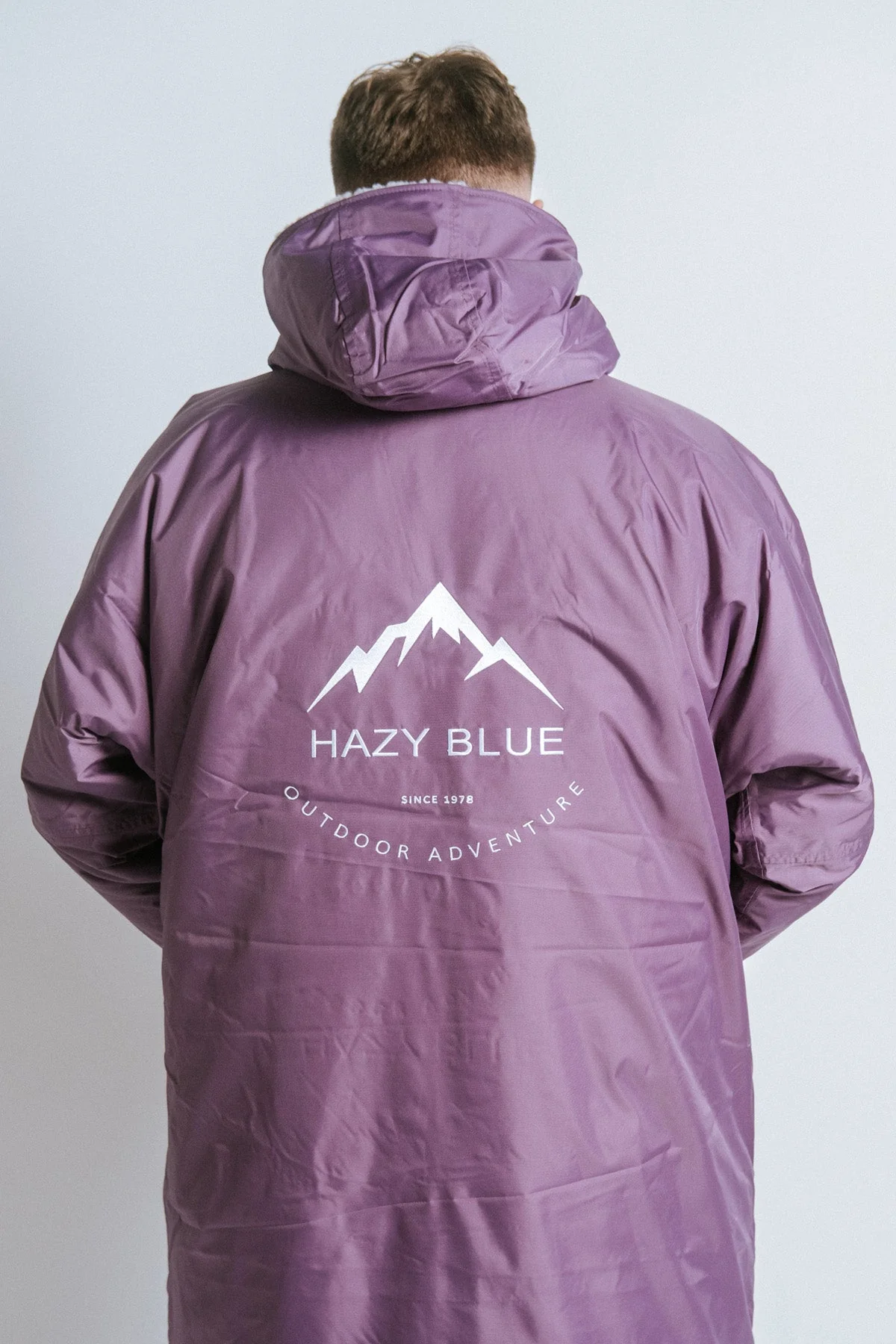 Hazy Blue Waterproof Adults All Weather Changing Robe - Newquay - Image 17