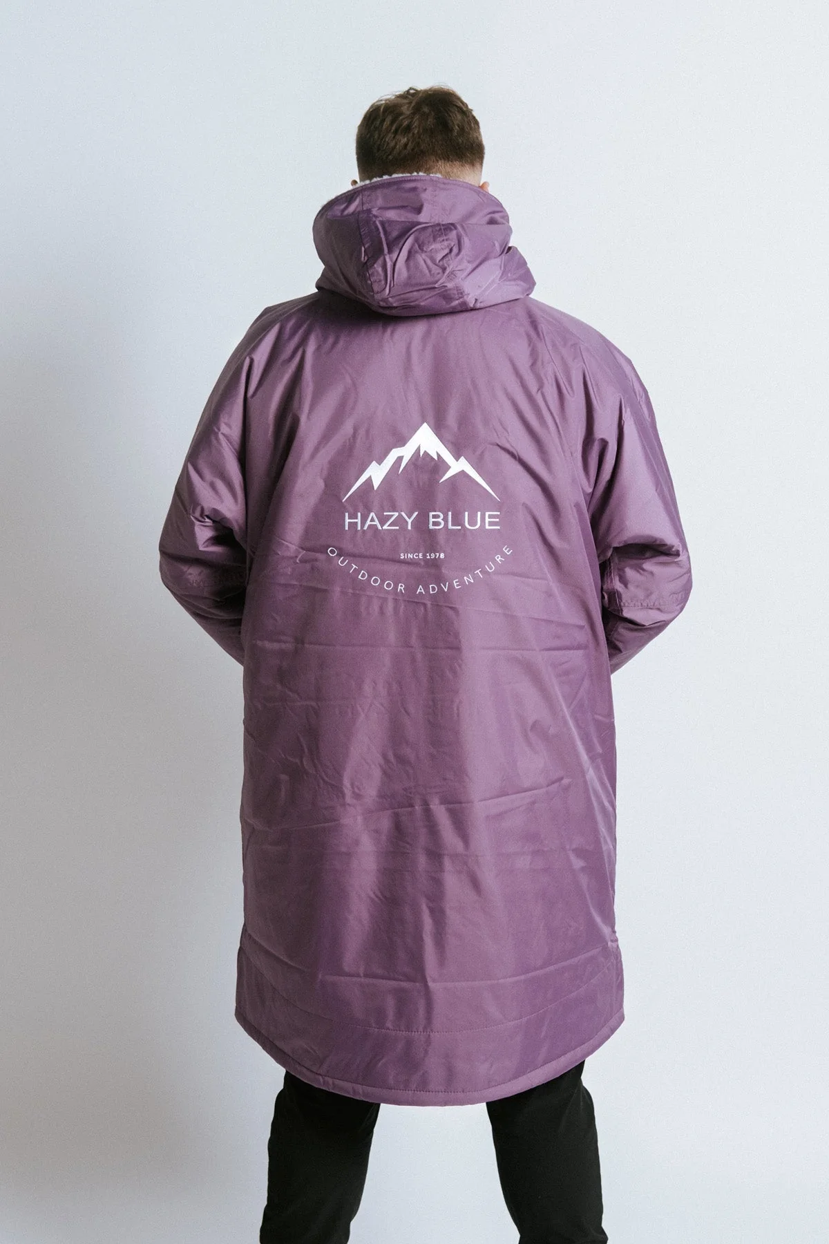 Hazy Blue Waterproof Adults All Weather Changing Robe - Newquay - Image 18