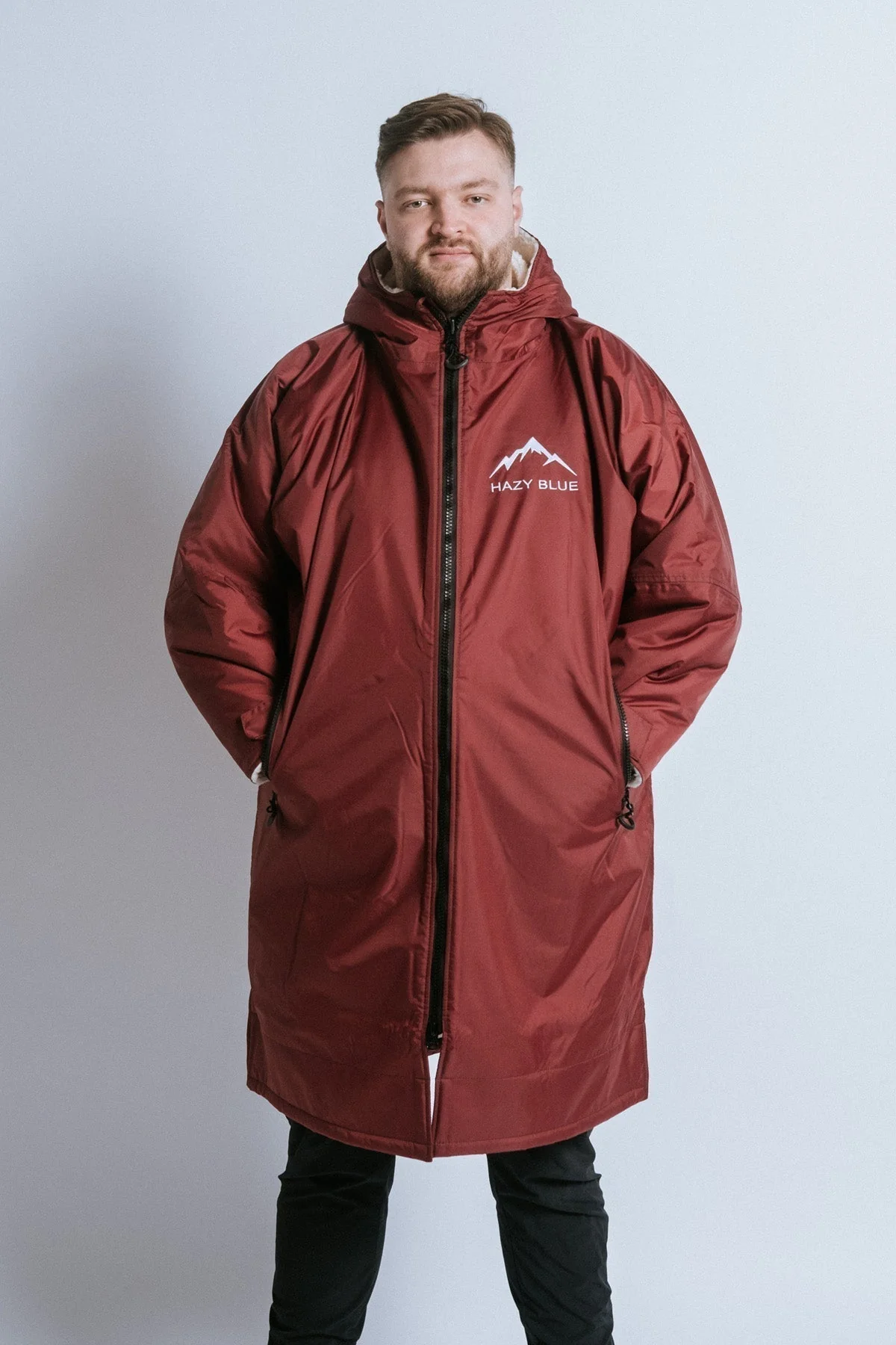 Hazy Blue Waterproof Adults All Weather Changing Robe - Newquay - Image 19