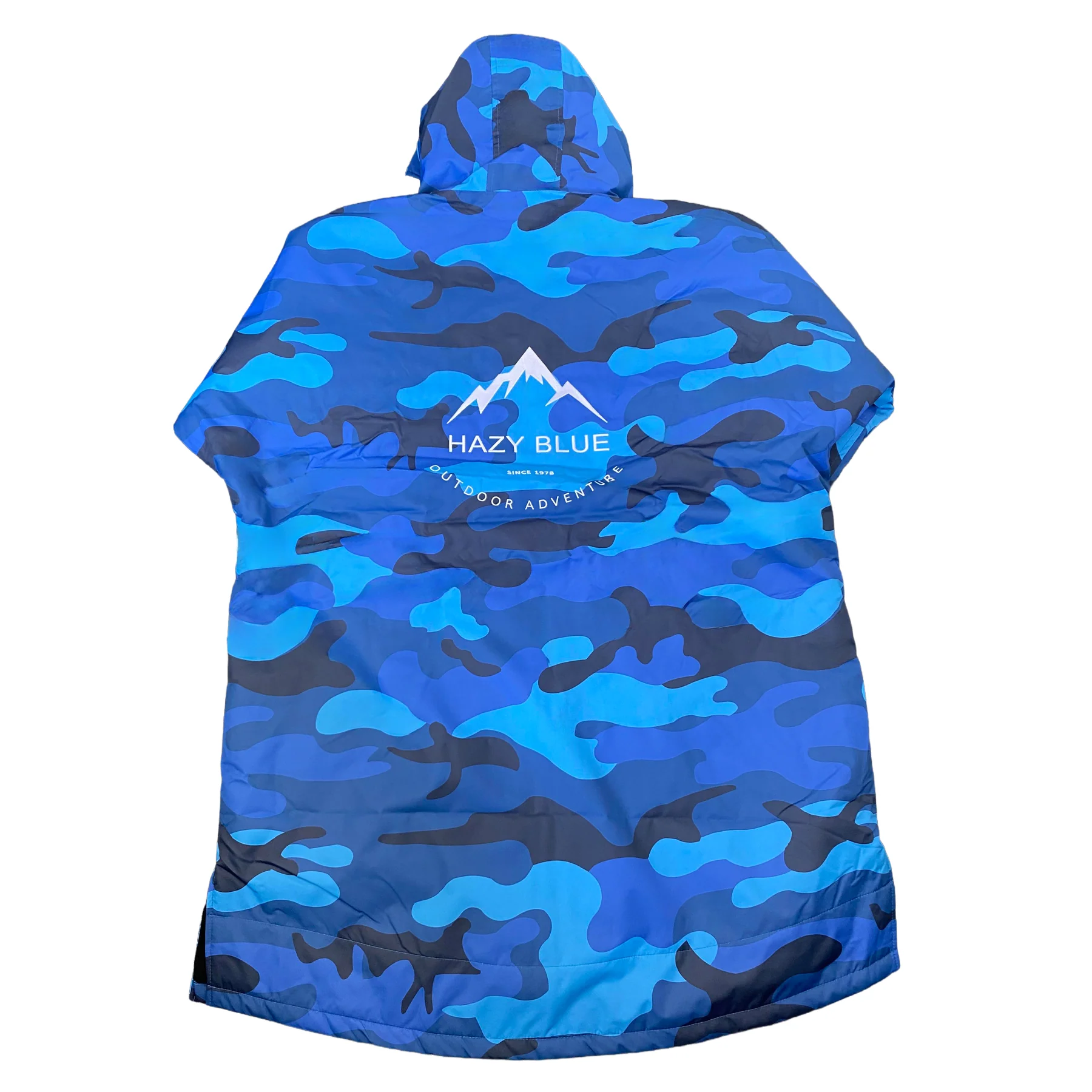Hazy Blue Waterproof Adults All Weather Changing Robe - Newquay - Image 54