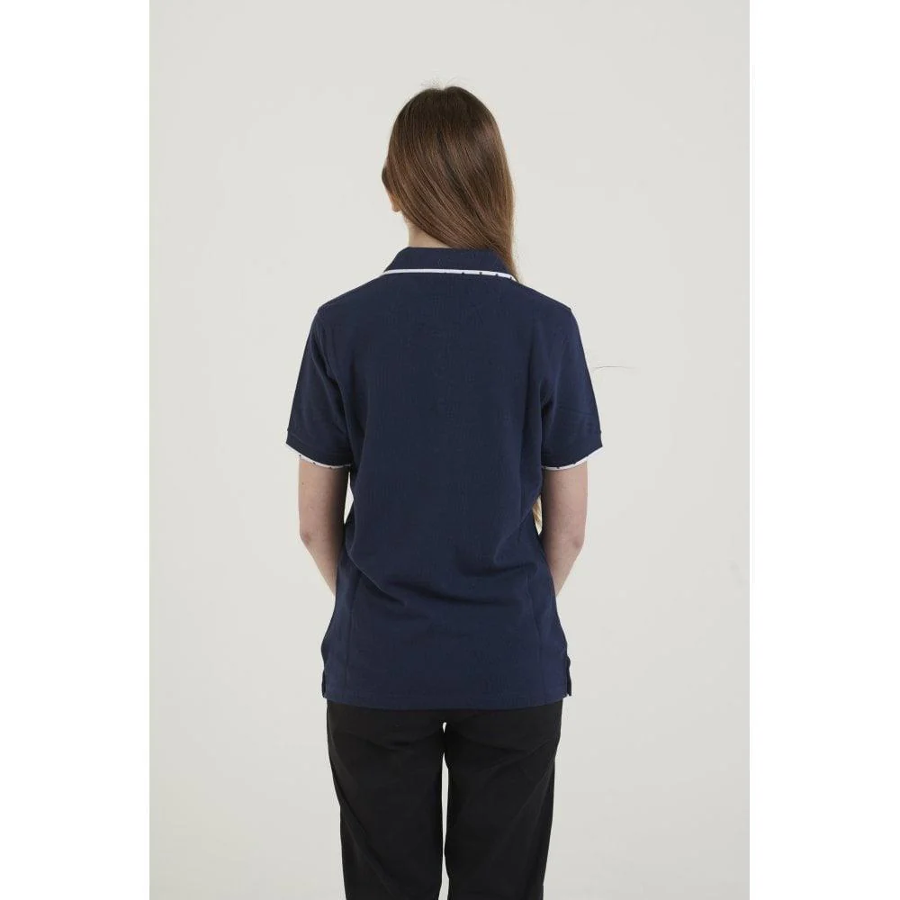 Hazy Blue Womens Short Sleeve Polo Shirt - Abby - Image 3