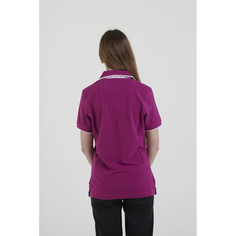 Hazy Blue Womens Short Sleeve Polo Shirt - Abby - Image 4