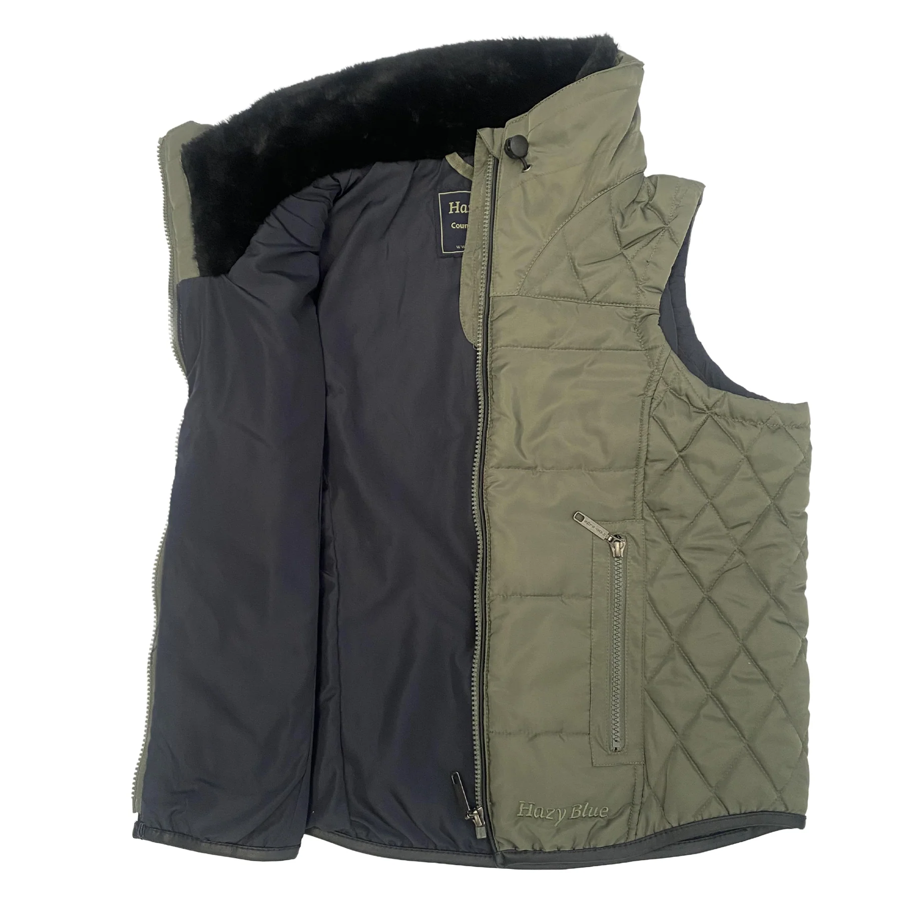 Hazy Blue Womens Quilted Gilet Bodywarmer - Anusha - Image 11