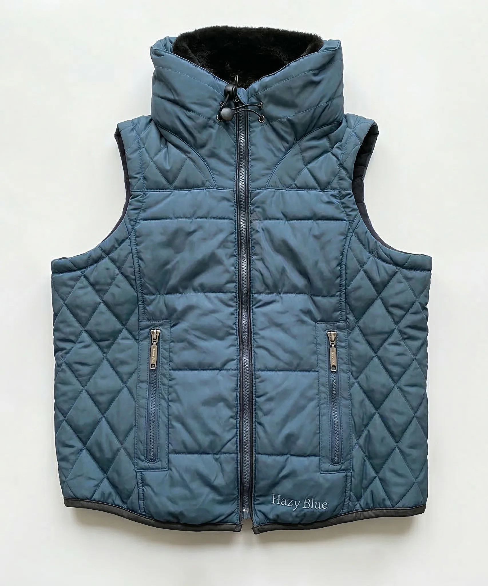 Hazy Blue Womens Quilted Gilet Bodywarmer - Anusha - Image 4