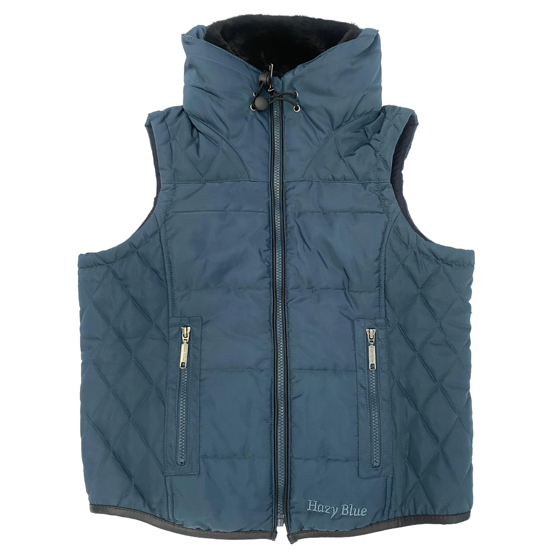 Hazy Blue Womens Quilted Gilet Bodywarmer - Anusha - Image 6