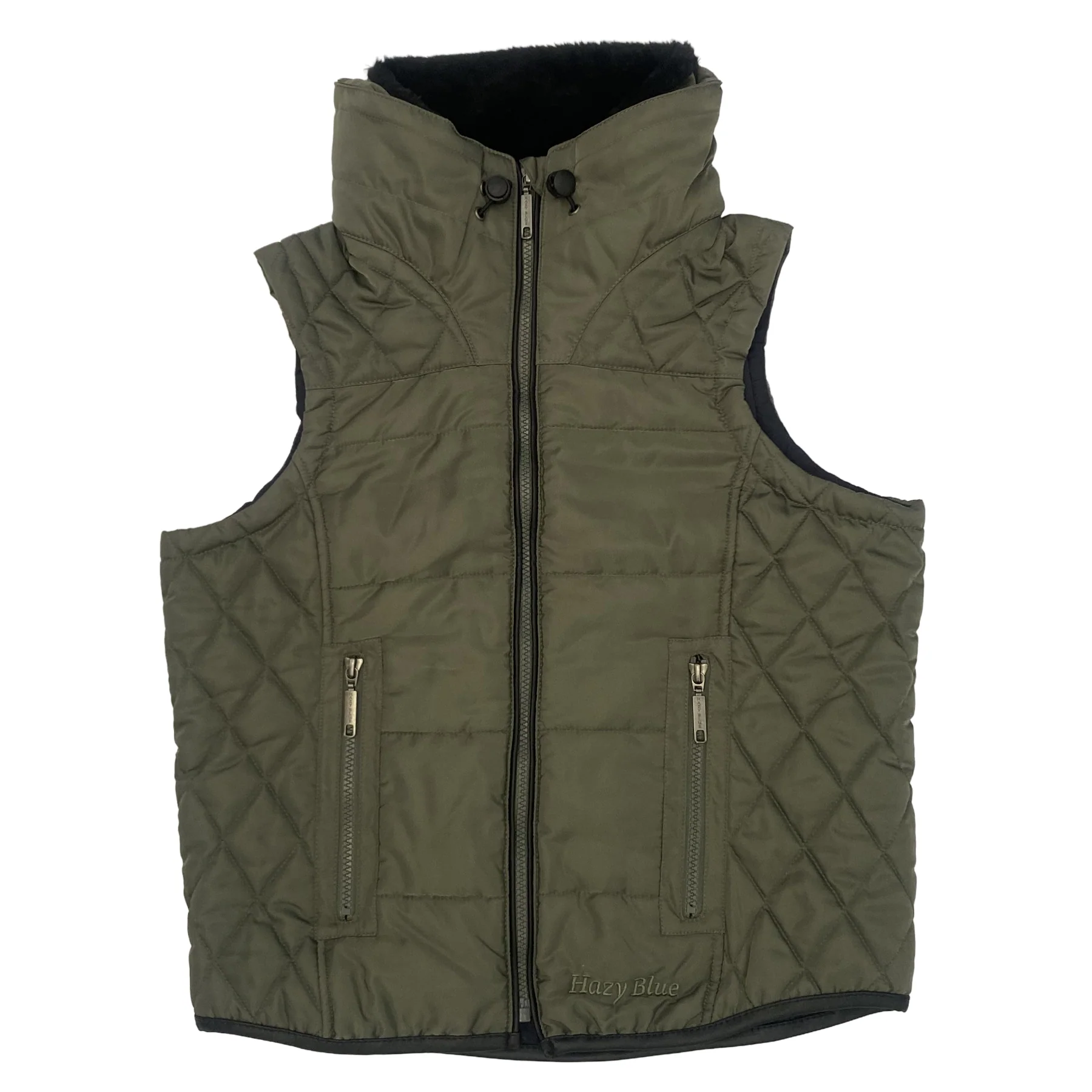 Hazy Blue Womens Quilted Gilet Bodywarmer - Anusha - Image 9