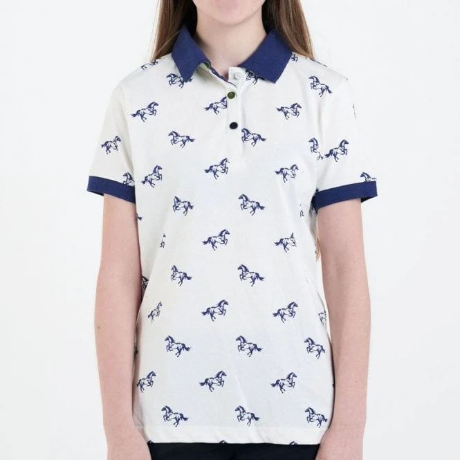 Hazy Blue Womens Cotton Short Sleeve Polo Shirt - Poppy - Image 3