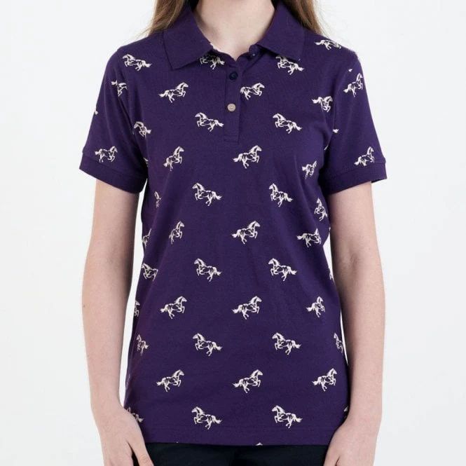 Hazy Blue Womens Cotton Short Sleeve Polo Shirt - Poppy - Image 6