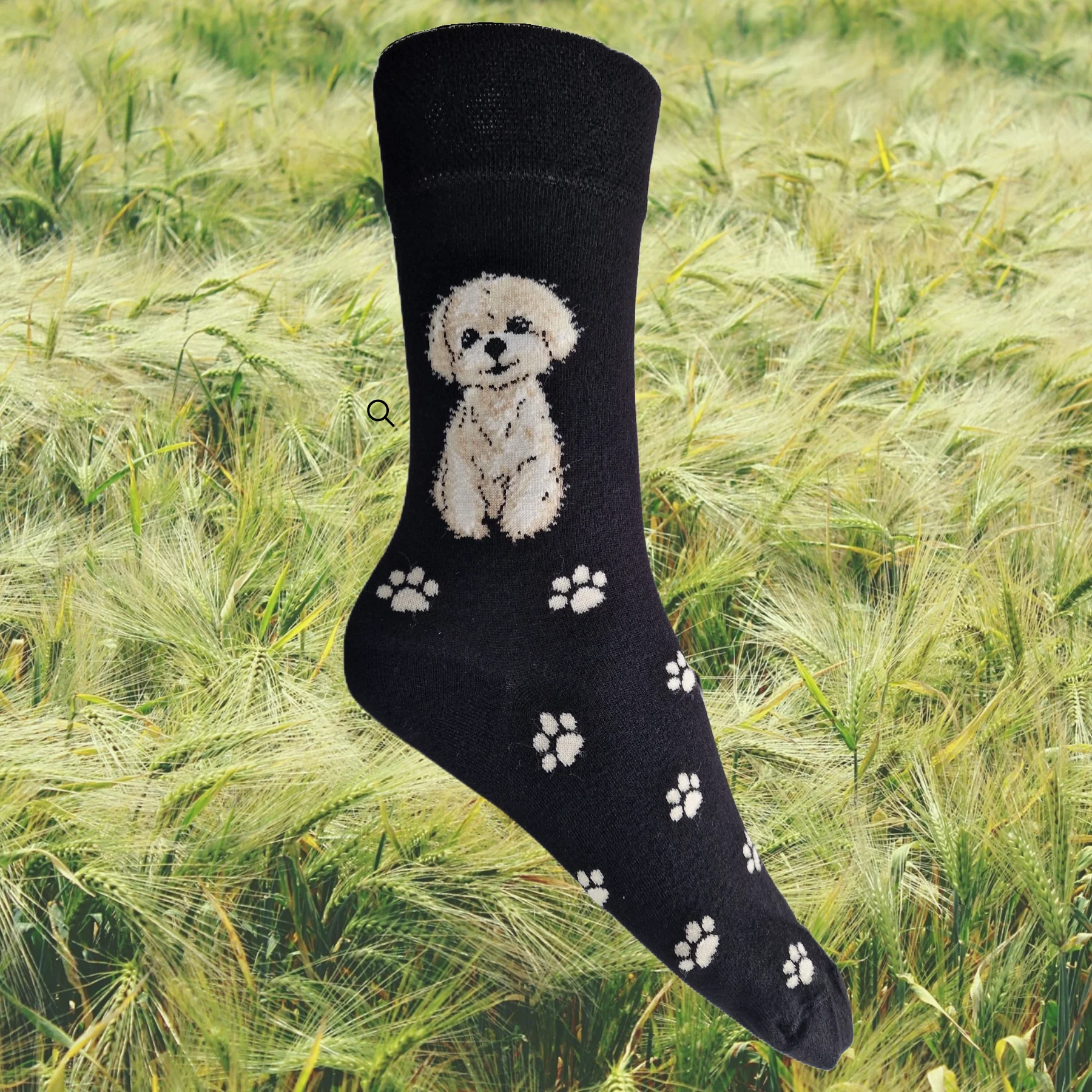 Hazy Blue Dog Socks Bamboo Blend Size 4 to 8 - Image 11