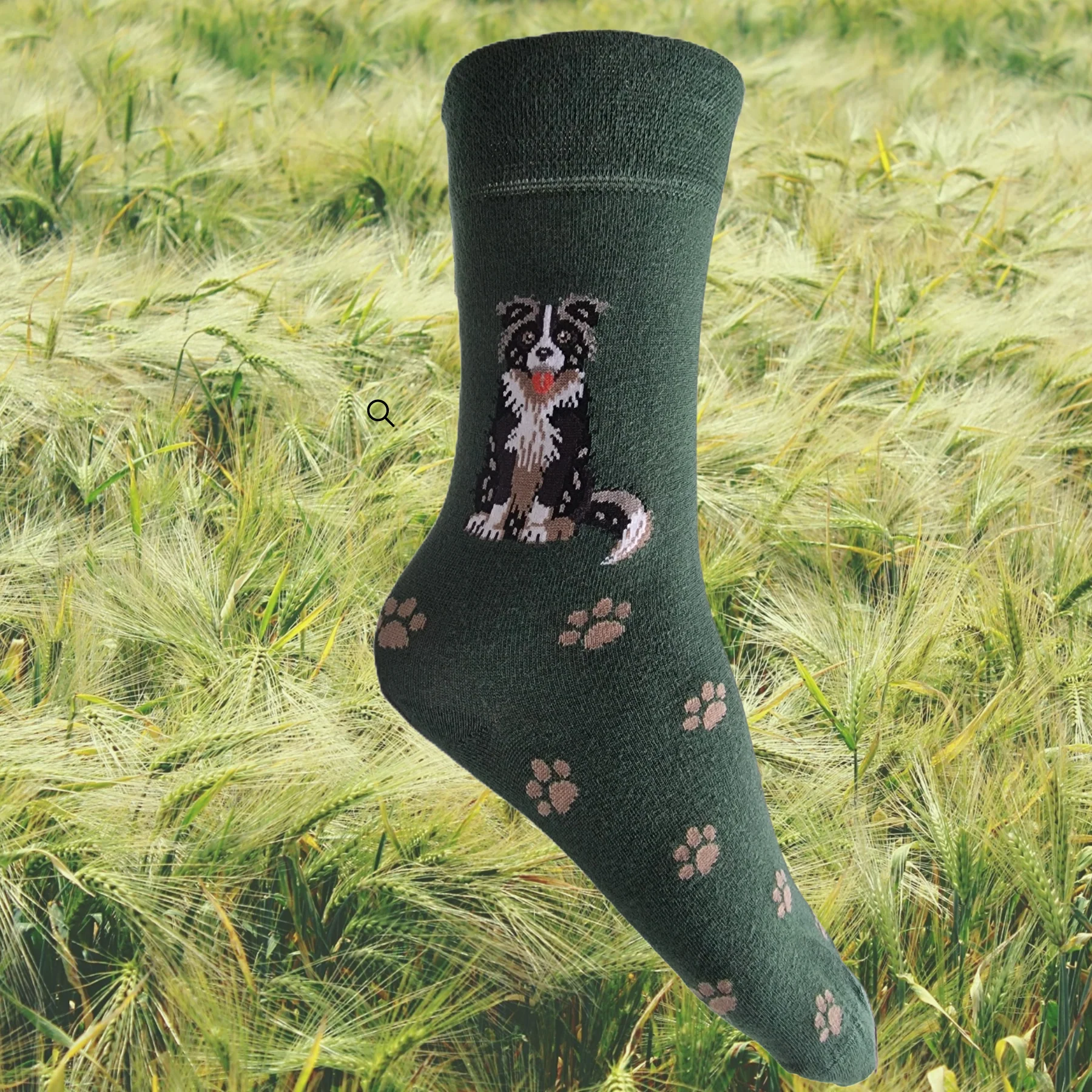Hazy Blue Dog Socks Bamboo Blend Size 4 to 8 - Image 4