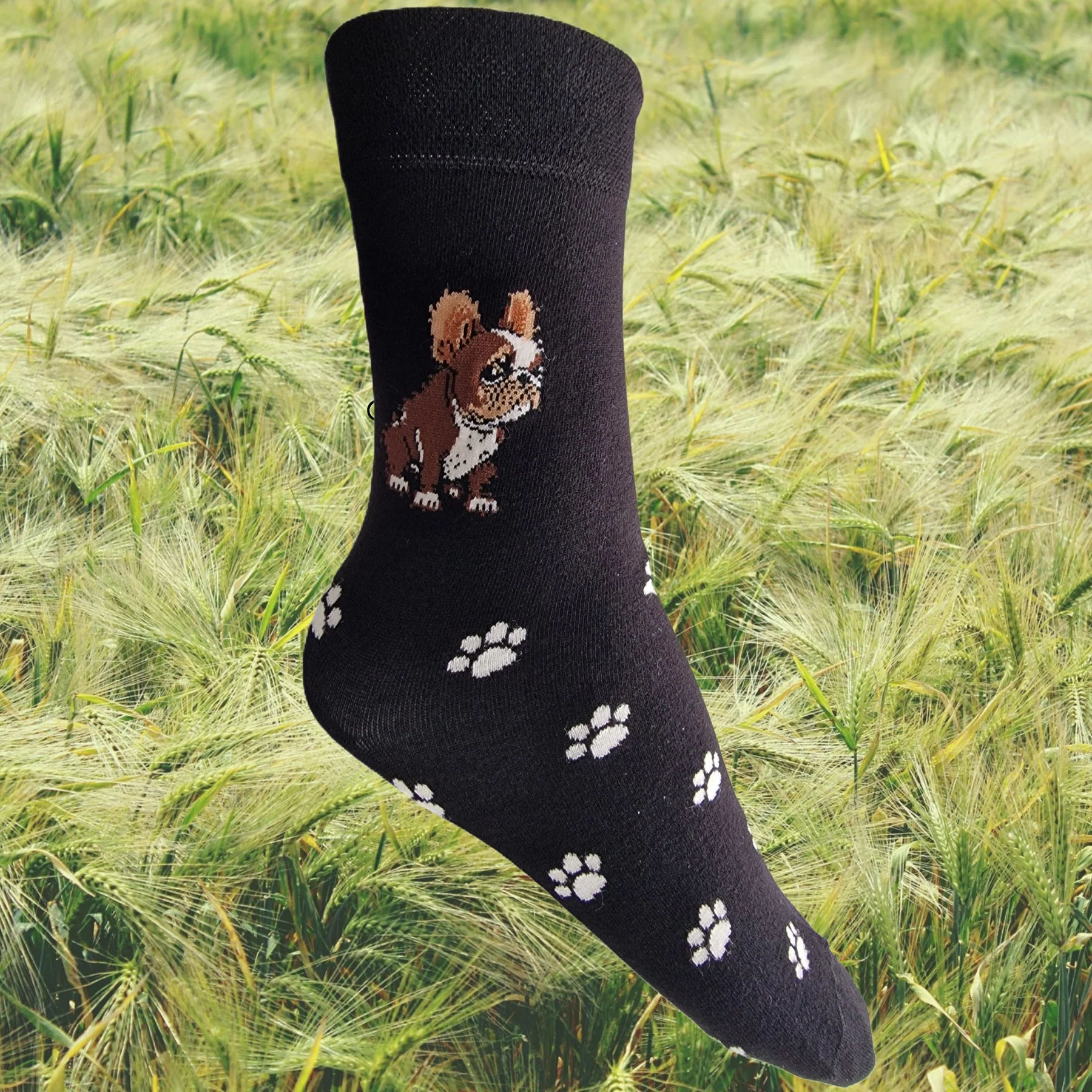 Hazy Blue Dog Socks Bamboo Blend Size 4 to 8 - Image 5