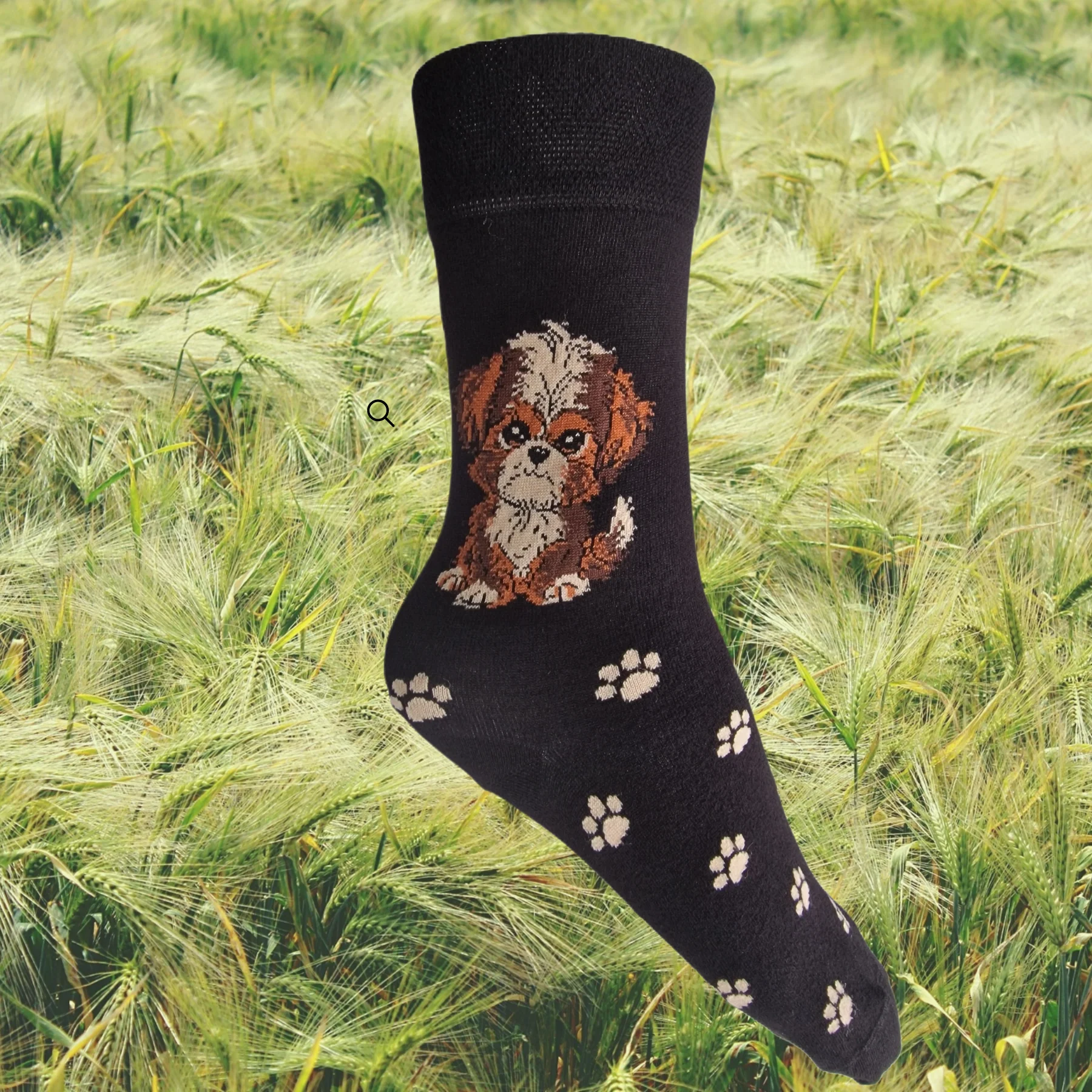 Hazy Blue Dog Socks Bamboo Blend Size 4 to 8 - Image 8