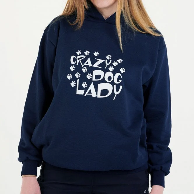 Hazy Blue Womens Hooded Sweatshirts - Crazy Dog Lady - Lola - Image 4