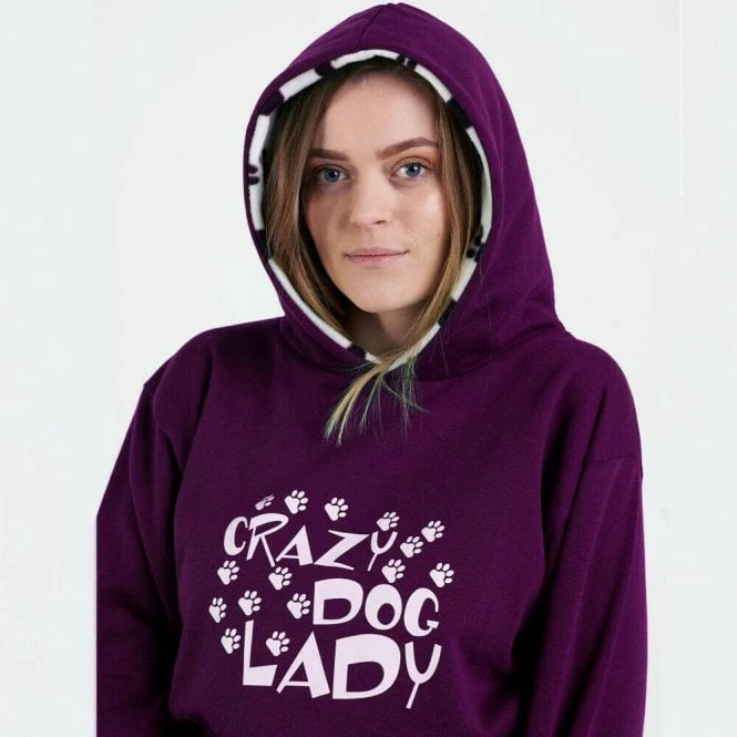 Hazy Blue Womens Hooded Sweatshirts - Crazy Dog Lady - Lola - Image 6