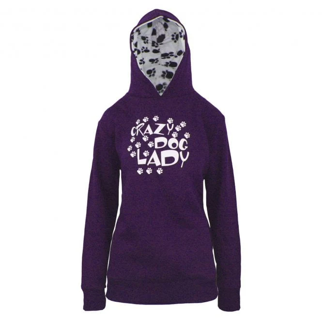 Hazy Blue Womens Hooded Sweatshirts - Crazy Dog Lady - Lola - Image 7