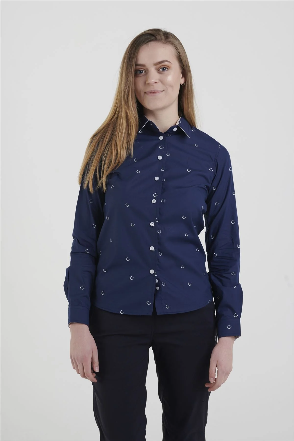 Hazy Blue Womens Long Sleeve Shirt - Leesha - Image 2