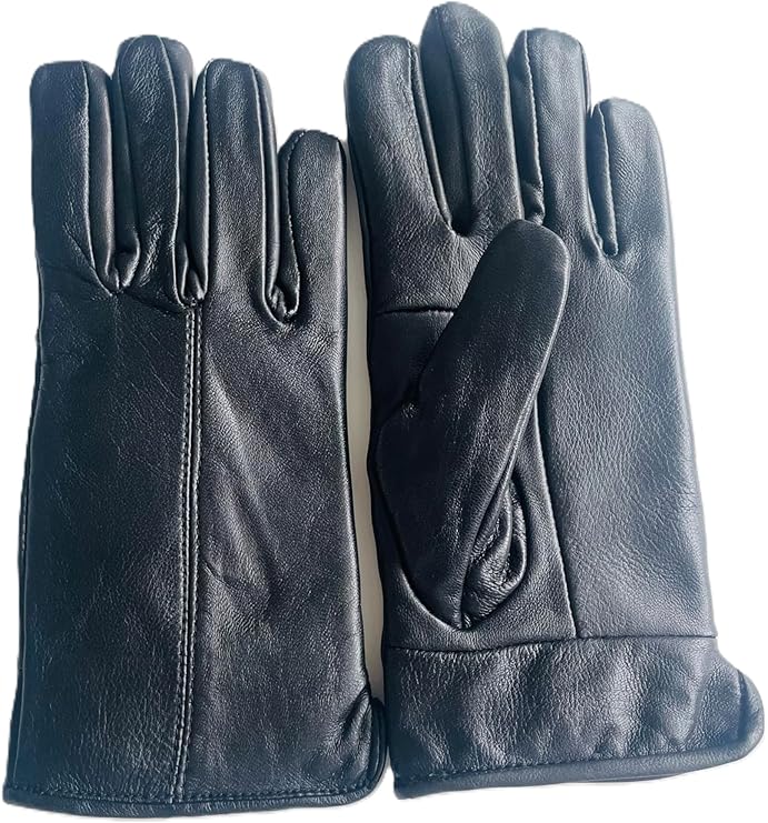 Hazy Blue Womens lined Leather Gloves 100% Leather - Florence - Image 2