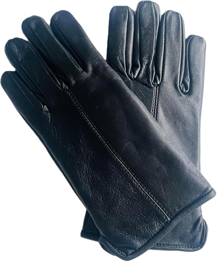 Hazy Blue Womens lined Leather Gloves 100% Leather - Florence - Image 3