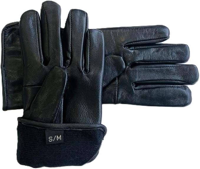 Hazy Blue Womens lined Leather Gloves 100% Leather - Florence - Image 5