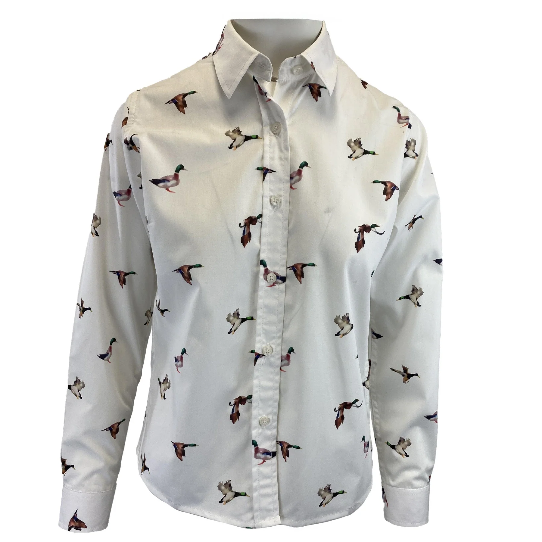 Hazy Blue Womens Long Sleeve Duck Shirt - Camila - Image 2