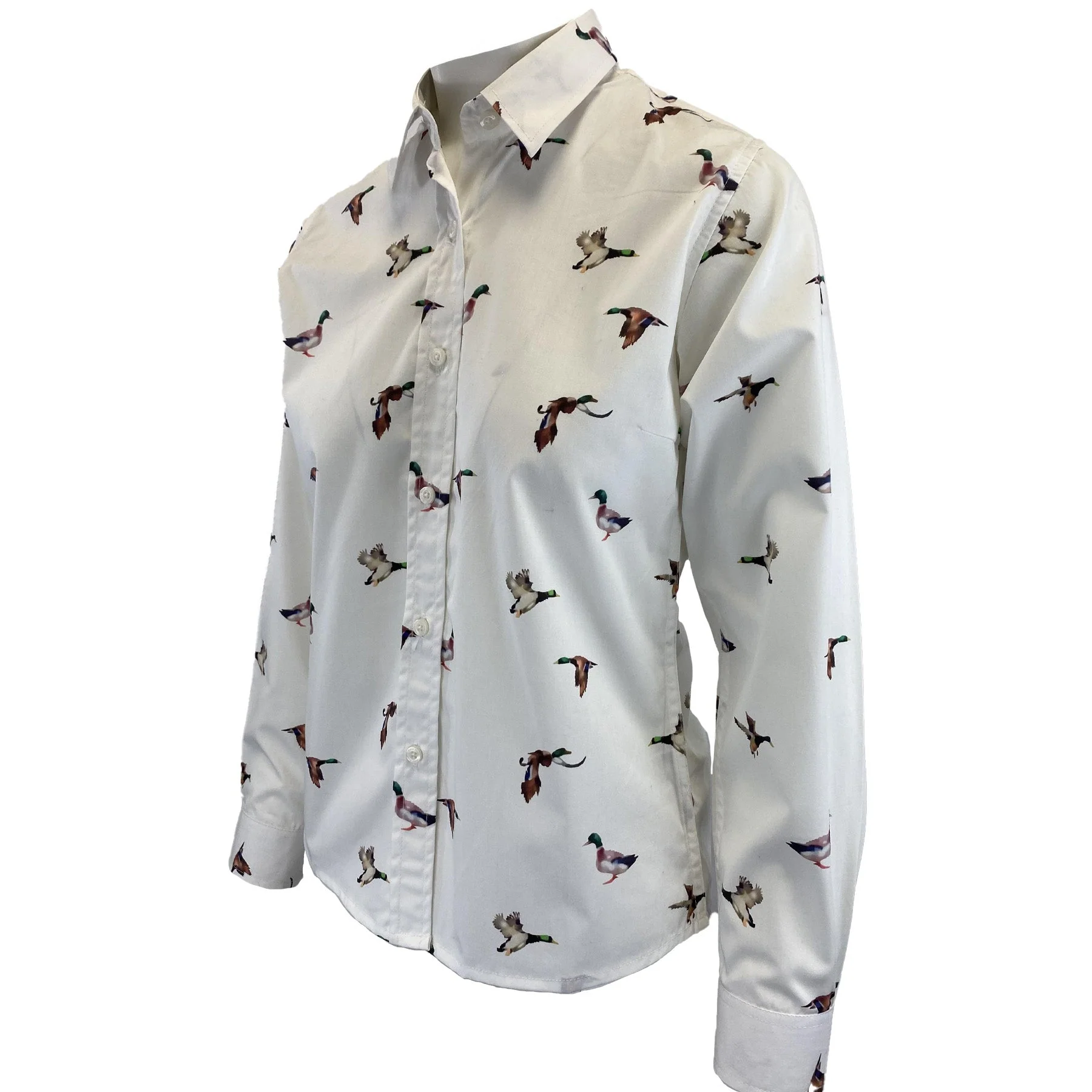 Hazy Blue Womens Long Sleeve Duck Shirt - Camila - Image 3
