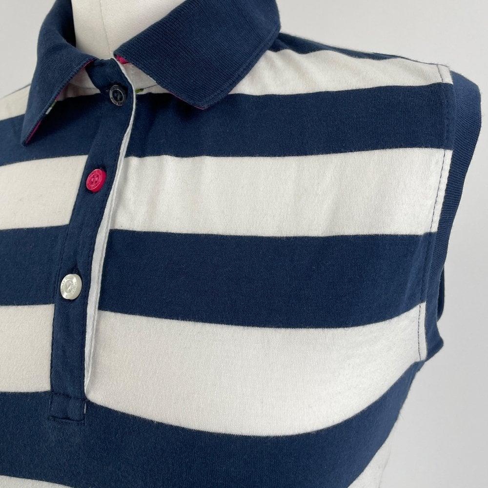 Hazy Blue Womens Sleeveless Polo Shirt - Minnie - Image 14