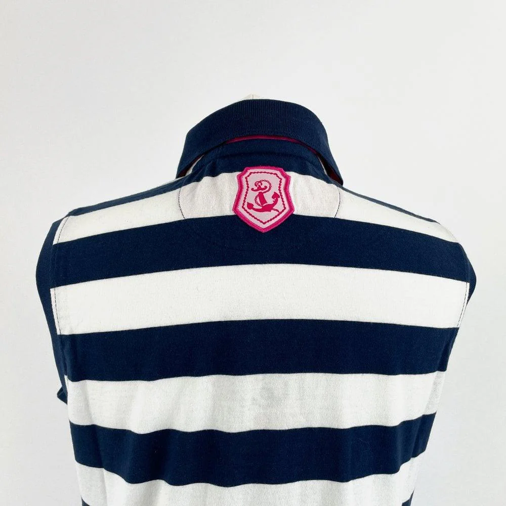 Hazy Blue Womens Sleeveless Polo Shirt - Minnie - Image 17